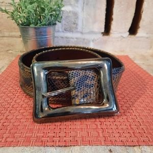 Faux Snakeskin Belt by Sandy Duftler Designs